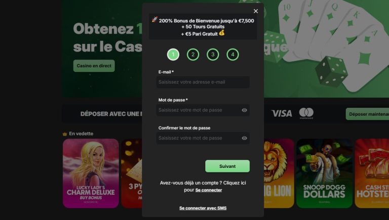 Betblast Casino inscription bonus bienvenue