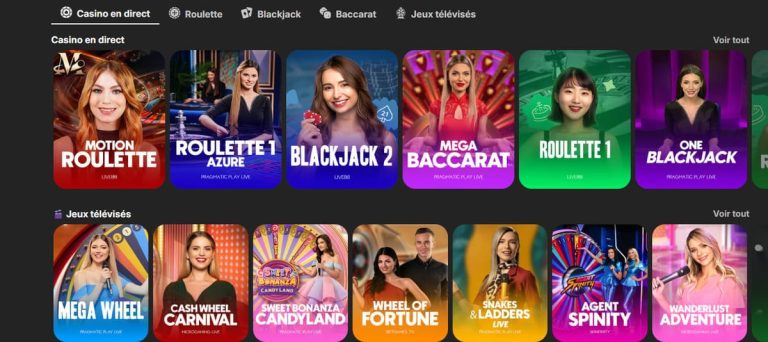 Betblast Casino jeux live