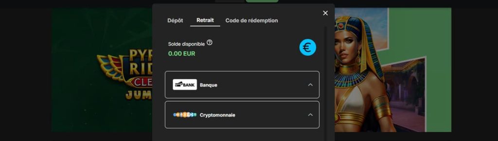 Betblast Casino moyens paiement retrait