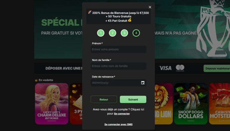Betblast Casino souscription