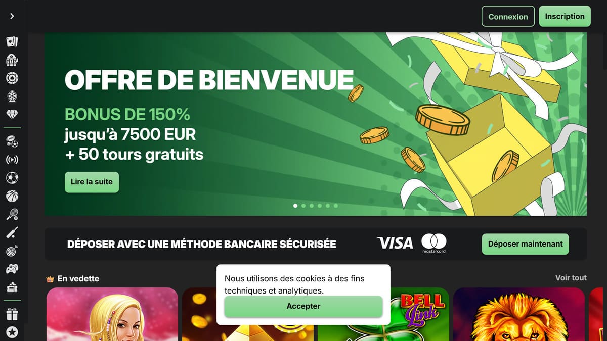 Betblast casino | Bonus de 150% jusqu'à 7500€ + 50 FS